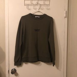 Green sweatshirt from Zara